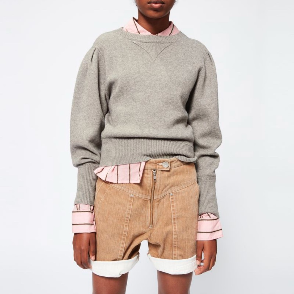 Isabel Marant Etoile Kelaya Pullover Sweater Grey Size 40